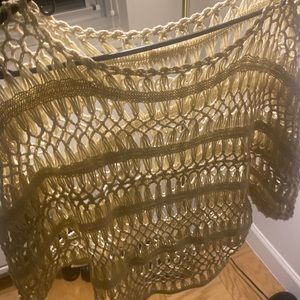 Milau cream crochet top